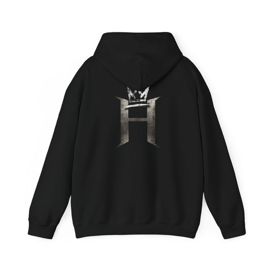Haucian Signature Hoodie – Script Front & Crowned H Back Pullover