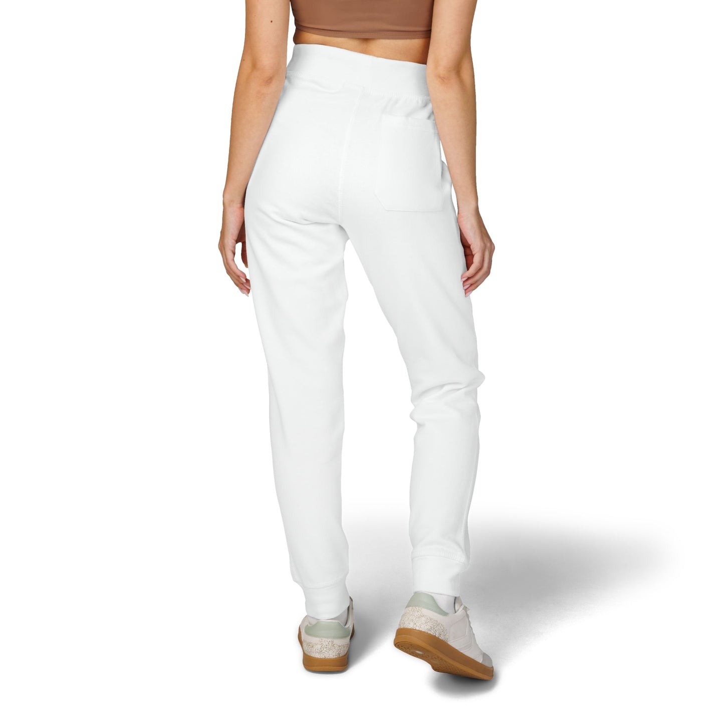 Embroidered Minimal Script Sweatpants — Cozy Fleece Joggers